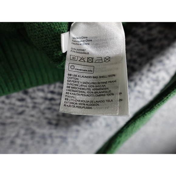 H&M Unisex Christmas Sweater Size 8 Green Snowman Penguins Sequins Long Sleeve - Picture 9 of 13